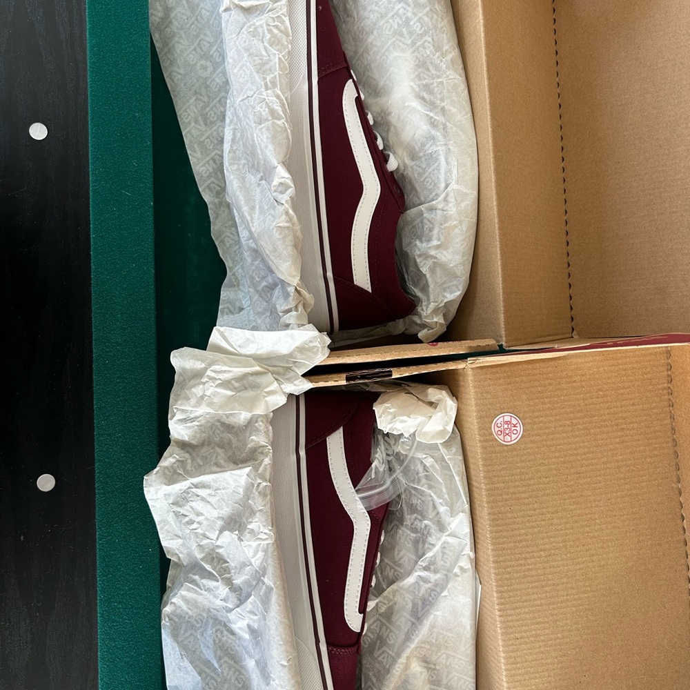 Vans Burgundy Athletic Shoes NWT